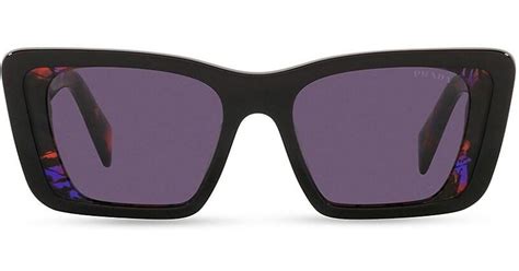 prada aviator sunglasses women|Prada 51mm rectangular sunglasses.